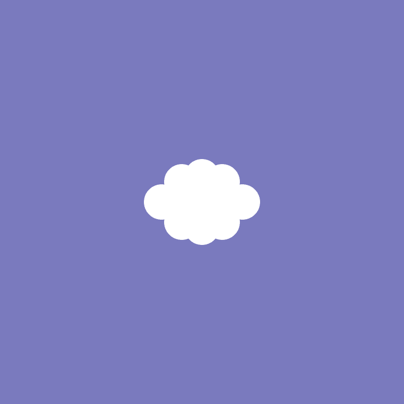 Symmetrical cloud sketch