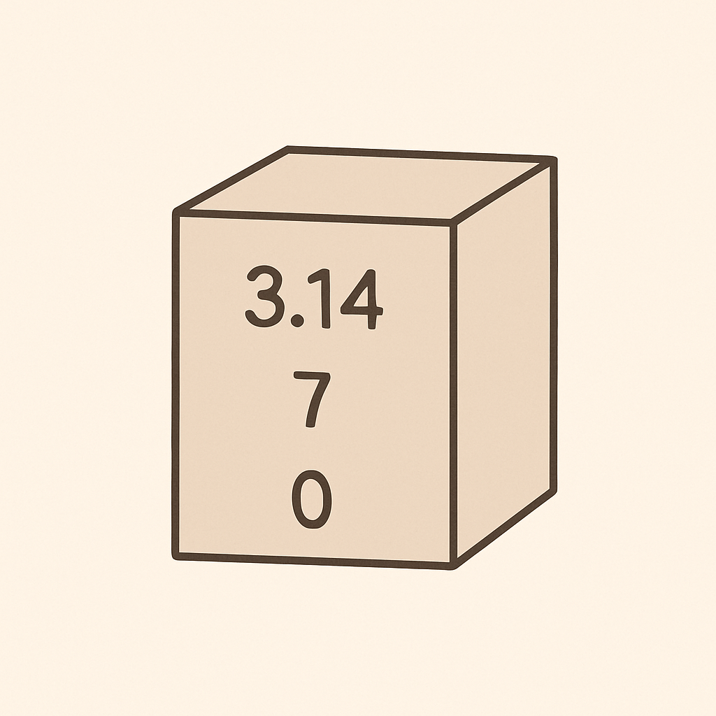 Variable box that stores numbers