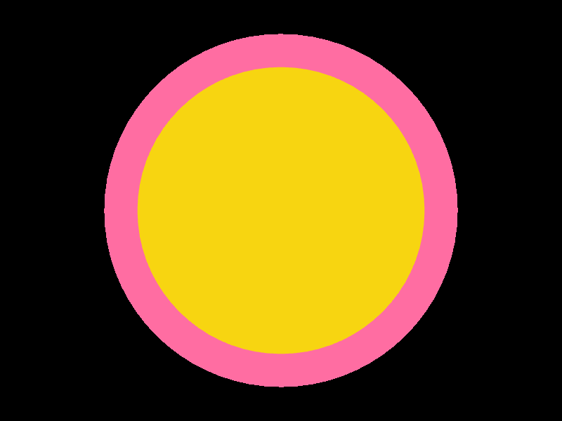 Pink and Yellow Circle